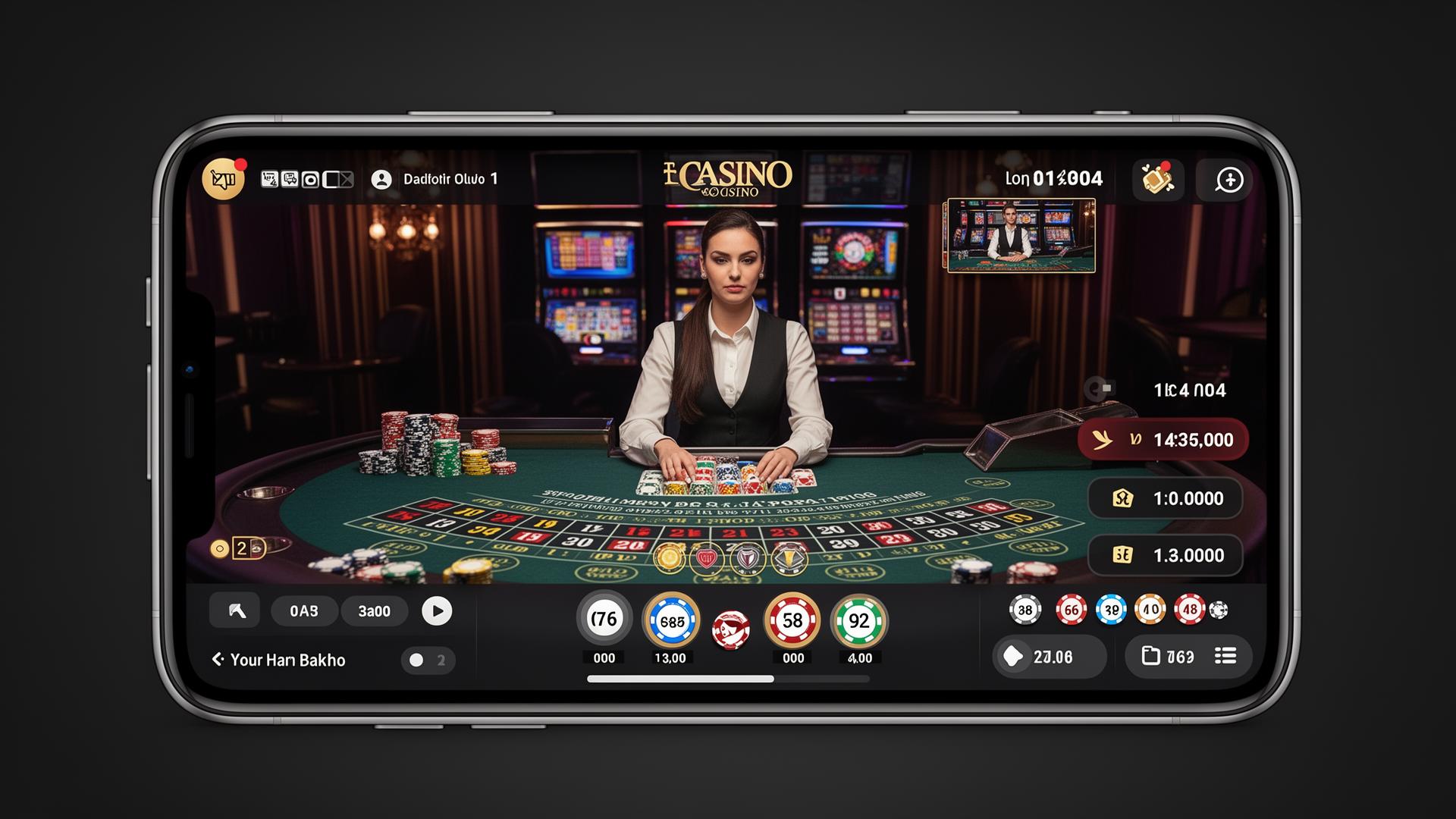 Mobile live casino interface